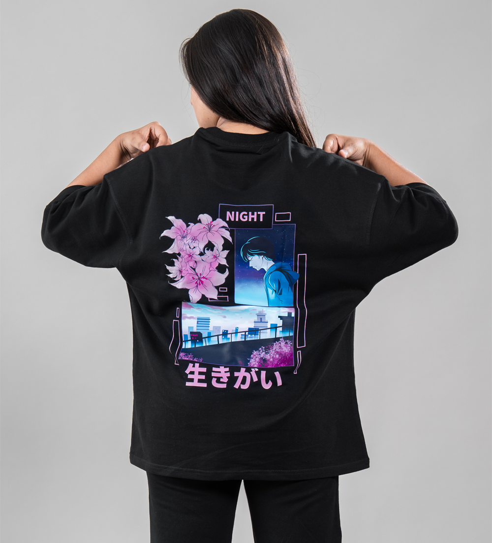 Sakura Night Oversized T-Shirt