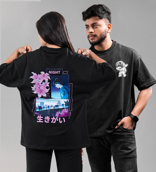 Sakura Night Oversized T-Shirt (Combo)